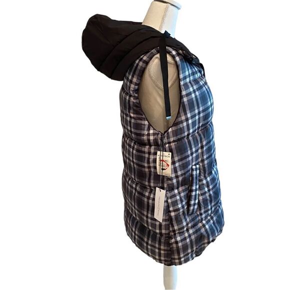 Treasure & Bond Reversible Check Puffer Ski Vest Oversized XS NWT - Picture 4 of 14
